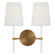 Monroe Double Sconce (7725|KSW1102BBSGW)