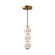 Bijou 7-in Aged Gold/Opal Matte Glass LED Pendant (7713|PD530313AGOP)