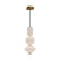 Bijou 8-in Aged Gold/Opal Matte Glass LED Pendant (7713|PD530341AGOP)