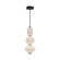 Bijou 8-in Matte Black/Opal Matte Glass LED Pendant (7713|PD530341MBOP)