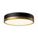 Adelaide 11-in Aged Gold/Matte Black LED Flush Mount (7713|FM554211AGMB)