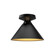Archer 7-in Matte Black 1 Light Flush Mount (7713|FM584507MB)