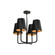 Plisse 23-in Matte Black 4 Lights Chandelier (7713|CH528423MB)
