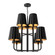 Plisse 30-in Matte Black 8 Lights Chandelier (7713|CH528830MB)