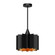 Plisse 12-in Matte Black 1 Light Socket Pendant (7713|PD528412MB)