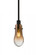 Besa, Wish Stem Pendant, Amber/Clear, Black Finish, 1x4W LED Filament (127|1TT-WISHAM-EDIL-BK)