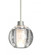 Besa, Boca 5 Cord Pendant, Clear Bubble, Satin Nickel Finish, 1x3W LED, 15Ft. Cord (127|1XT-BOCA5BB-LED-SN-L)