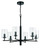 Hailie 6 Light Chandelier in Flat Black (20|55626-FB)