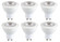 Dimmable 6.5W LED GU10 light bulb 3000K pack of 6 (758|GU10LED101V1-6PK)
