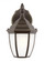 Bakersville traditional 1-light outdoor exterior round small wall lantern sconce in antique bronze f (38|89936-71)