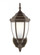 Bakersville traditional 1-light LED outdoor exterior round wall lantern sconce in antique bronze fin (38|89940EN3-71)