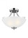 Geary traditional indoor dimmable small 2-light chrome finish semi-flush convertible pendant with a (38|7716502-05)