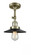 Railroad - 1 Light - 8 inch - Antique Brass - Adjustable Semi-Flush Mount (3442|201F-AB-M6-LED)