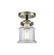 Canton - 1 Light - 5 inch - Black Antique Brass - Semi-Flush Mount (3442|284-1C-BAB-G182S)