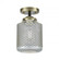 Stanton - 1 Light - 6 inch - Black Antique Brass - Semi-Flush Mount (3442|284-1C-BAB-G262-LED)