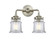 Canton - 2 Light - 13 inch - Brushed Satin Nickel - Bath Vanity Light (3442|284-2W-SN-G182S-LED)