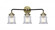 Canton - 3 Light - 23 inch - Black Antique Brass - Bath Vanity Light (3442|284-3W-BAB-G182S-LED)
