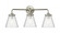 Cone - 3 Light - 24 inch - Brushed Satin Nickel - Bath Vanity Light (3442|284-3W-SN-G64)