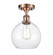 Athens - 1 Light - 8 inch - Antique Copper - Semi-Flush Mount (3442|516-1C-AC-G122-LED)