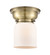 Bell - 1 Light - 6 inch - Antique Brass - Flush Mount (3442|623-1F-AB-G51-LED)