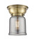Bell - 1 Light - 6 inch - Antique Brass - Flush Mount (3442|623-1F-AB-G53-LED)
