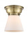 Cone - 1 Light - 6 inch - Antique Brass - Flush Mount (3442|623-1F-AB-G61)
