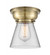 Cone - 1 Light - 6 inch - Antique Brass - Flush Mount (3442|623-1F-AB-G62-LED)