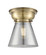 Cone - 1 Light - 6 inch - Antique Brass - Flush Mount (3442|623-1F-AB-G63)