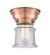 Canton - 1 Light - 6 inch - Antique Copper - Flush Mount (3442|623-1F-AC-G184S)