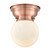 Beacon - 1 Light - 6 inch - Antique Copper - Flush Mount (3442|623-1F-AC-G201-6-LED)