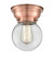 Beacon - 1 Light - 6 inch - Antique Copper - Flush Mount (3442|623-1F-AC-G202-6-LED)