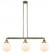 Beacon - 3 Light - 41 inch - Antique Brass - Stem Hung - Adjustable Island Light (3442|213-AB-G201-8-LED)