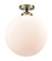 Beacon - 1 Light - 12 inch - Black Antique Brass - Semi-Flush Mount (3442|284-1C-BAB-G201-12-LED)