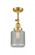 Stanton - 1 Light - 6 inch - Satin Gold - Adjustable Semi-Flush Mount (3442|201F-SG-G262-LED)