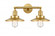 Railroad - 2 Light - 18 inch - Satin Gold - Adjustable Bath Vanity Light (3442|208-SG-M4-LED)