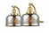 Bell - 2 Light - 18 inch - Satin Gold - Adjustable Bath Vanity Light (3442|515-2W-SG-G78-LED)