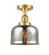 Bell - 1 Light - 8 inch - Satin Gold - Semi-Flush Mount (3442|517-1CH-SG-G78)