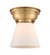 Cone - 1 Light - 6 inch - Brushed Brass - Flush Mount (3442|623-1F-BB-G61)