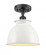 Adirondack - 1 Light - 8 inch - Matte Black - Semi-Flush Mount (3442|516-1C-BK-M14-W-LED)