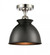 Adirondack - 1 Light - 8 inch - Polished Nickel - Semi-Flush Mount (3442|516-1C-PN-M14-BK)