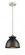 Adirondack - 1 Light - 8 inch - White Polished Chrome - Cord hung - Mini Pendant (3442|516-1P-WPC-M14-BK-LED)