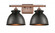 Adirondack - 2 Light - 18 inch - Antique Copper - Bath Vanity Light (3442|516-2W-AC-M14-BK-LED)
