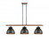 Adirondack - 3 Light - 36 inch - Antique Copper - Stem hung - Island Light (3442|516-3I-AC-M14-BK)