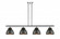 Adirondack - 4 Light - 48 inch - Polished Chrome - Stem hung - Island Light (3442|516-4I-PC-M14-BK)