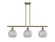 Athens - 3 Light - 36 inch - Antique Brass - Cord hung - Island Light (3442|516-3I-AB-G125)