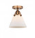 Cone - 1 Light - 8 inch - Antique Copper - Semi-Flush Mount (3442|288-1C-AC-G41-LED)