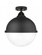 Hampden - 1 Light - 13 inch - Matte Black - Semi-Flush Mount (3442|288-1C-BK-HFS-122-BK)