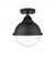 Hampden - 1 Light - 9 inch - Matte Black - Semi-Flush Mount (3442|288-1C-BK-HFS-82-BK-LED)