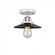 Railroad - 1 Light - 8 inch - Polished Chrome - Semi-Flush Mount (3442|288-1C-PC-M6-BK)