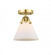 Cone - 1 Light - 8 inch - Satin Gold - Semi-Flush Mount (3442|288-1C-SG-G41)